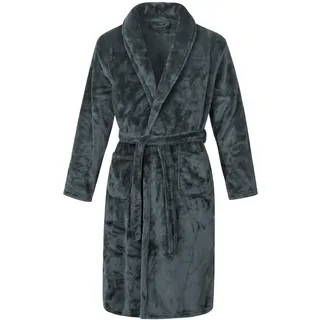 Aomig Plüsch Bademäntel Nachtwäsche für Herren, Hohe Qualität Lange Flanell Nachtwäsche, Weich Warm Morgenmantel Hausmantel Saunamantel-Option oder ohne Kapuze mit Kapuze, 2 Taschen und Gürtel