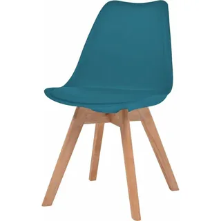 vidaXL Esszimmerstühle 2 Stk. Türkis Kunststoff - Türkis
