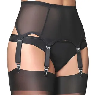 ROKZELT Sexy Strapsgürtel Damen Spitze Breit Große Größen Strapsen Dessous Set Strumpfgürtel mit 6 Halter Unterwäsche Strapshalter Strumpfhalter Garter Belt Plus Size Strumpfband