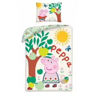 Peppa Pig Bettbezug Grün 140 x 200 cm + 70 x 90 cm