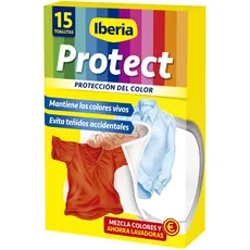 Iberia Protect Farbige Reinigungstücher für Waschmaschine, 15 Stück