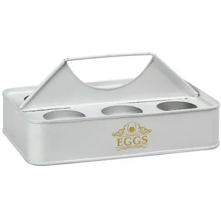 BigBuy Cooking S1124454 Eierbecher, Kunststoff, Weiß
