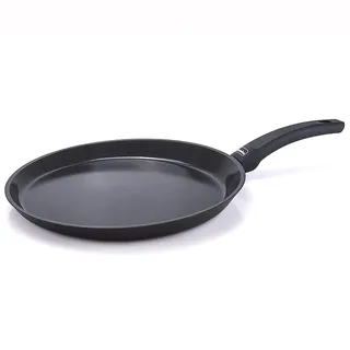 Berndes Pfanne mit flachem Rand für Crêpes und mehr 28 cm, Induktionsgeeignet, Aluminium, schwarz, 011289, Antihaft, 49 x 30 x 9,5 cm