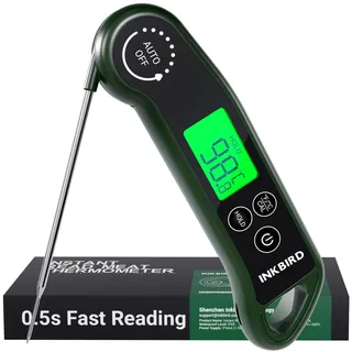 Inkbird RHT-11K Digital Fleischthermometer, K Sensor 0.5s Sofortiges Bratenthermometer Thermometer Küchenthermometer, LCD-Bildschirm Grillthermometer für Kochen, Grillen, Braten, Baby-Ernährung