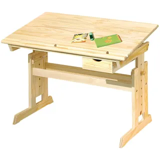 ebuy24 Schreibtisch Holz , Braun , Holzwerkstoff , 109x63x55 cm , Babymöbel & Kindermöbel, Kinderzimmer & Jugendzimmer, Kinderschreibtische