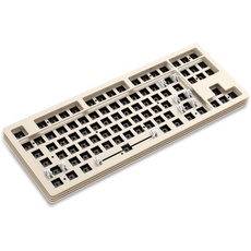 AJAZZ AKC087 DIY mechanisches Tastatur-Kit, Tri-Mode-Verbindung, mehrschichtige Metallbasis, 75% kompaktes 87-Tasten-Layout, TKL, Hot-Swap-fähig, kompatibel mit 3-poligem 5-poligem Gateron/Cherry