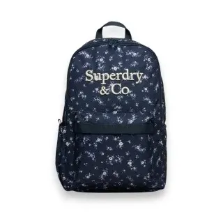 Superdry für Damen. W9110457A Rucksack Heritage AOP marineblau (OSFA), Lässig, Polyester