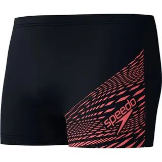 Speedo Medley Logo Badehose Boxer - Black / Coral Sands - UK 34