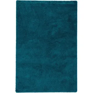 Snapstyle Palace Hochflor Shaggy Teppich 160 x 160 cm Petrol/Grün/Blau