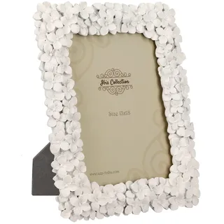 ZEP Blumen Rahmen aus Kunstharz, Weiß