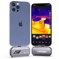 TOPDON TC002C Wärmebildkamera für iPhone 15 Serie und iPads mit Type-C Anschluss.IR-Auflösung 256 x 192px, Temperaturbereich von –20 °C bis +550 °C