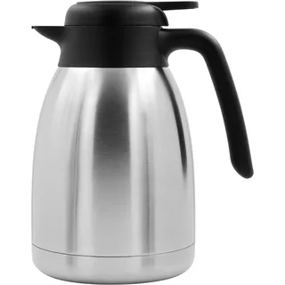 TRINKBASIS Isolierkanne 1,5 L – Thermoskanne aus doppelwandigem Edelstahl für bis zu 10 Tassen Kaffee oder Tee - Kaffeekanne, Teekanne