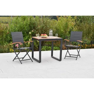 Merxx Paxos Set 3tlg. 2 Klappsessel Balkon-Tisch Ausziehbar
