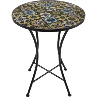 AXI Amélie Bistrotisch, Mosaiklook, Yellow Breeze | Bistrot-Gartenmöbel, Mosaik-Bistrotisch für Garten/Balkon/Terrasse | Gartentisch 60 x 60 x 75 cm