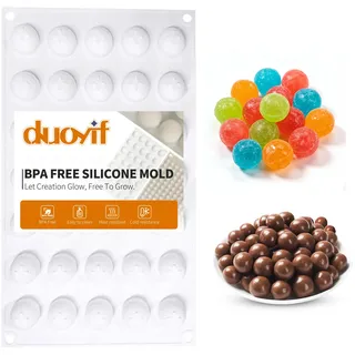 duoyif Silikonform Kugel Kugelform 35 Löcher Ø 2 cm Schokoladenformen