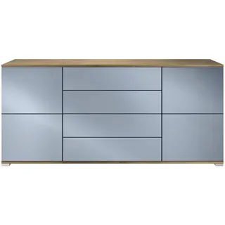 Vladon Sideboard Rova Denim matt , Holzwerkstoff , 166.5x75.5x35 cm , Kleinmöbel, Kommoden, Sideboards
