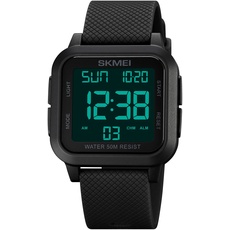 Forrader Herren Sport Digital Armbanduhr, wasserdicht, Outdoor Sport Armbanduhr mit LED-Hintergrundbeleuchtung/Alarm/Countdown-Timer/Dual Time/Stoppuhr/12/24H Armbanduhr