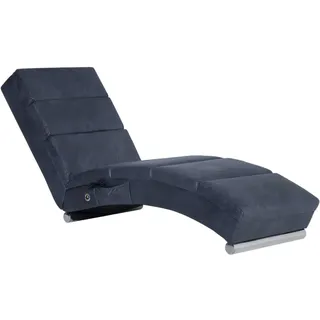 vidaXL Chaiselongue 5 Massagemodi Heizfunktion Massage Liegesessel Relaxliege Liegestuhl Massagesessel Relaxsessel Loungesessel Grau Wildleder-Optik
