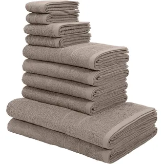 MY HOME Inga Handtuchset 5-tlg. grau
