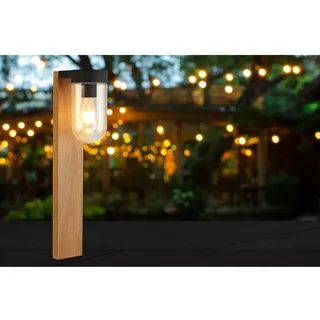 Brilliant Außenstandleuchte Holz 55,0 cm inkl. E27 Sockel Schwarz