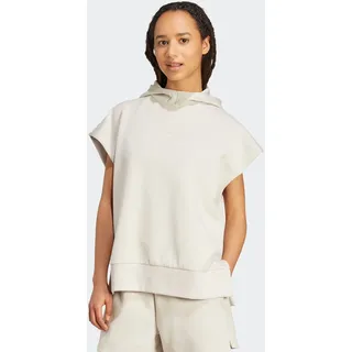 Sweatshirt ADIDAS SPORTSWEAR "SOFT LUX LOCKERER ÄRMELLOSER HOODIE", Damen, Gr. M, wonder aluminium, Obermaterial: 51% Polyester, 25% Modal, 15% Baumwolle, 9% Elasthan, angesetztes Bündchen, Sweatshirts Sweatshirt, ärmellos, mit integrierter Kapuze, mit seitlichen Schlitzen