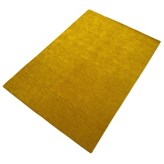 Uni Gold Gabbeh Teppich 100% Wolle Loom Handgefertigt 200x250 cm