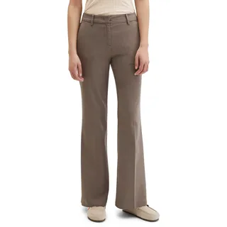 Stretch-Hose MARC O'POLO "MARTHE Flared", Damen, Gr. 36, N-Gr, chalky braun, Web, Obermaterial: 58% Baumwolle, 32% Modal, 7% Polyester, 3% Elasthan, ausgestellt lang, Hosen Stretch-Hose, Model MARTHE flared fit, superstretch, mid waist