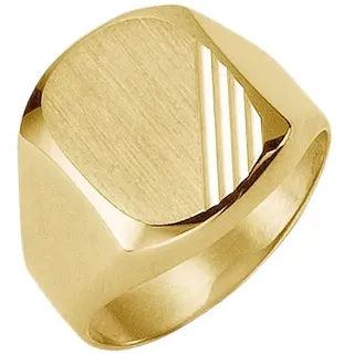 FIRETTI Siegelring "Schmuck Geschenk Gold 333 Herrenring Goldring" Gr. 20, gold (gelbgoldfarben), Fingerringe, Herren, 20, Gelbgold 333, 4mm, Siegelring