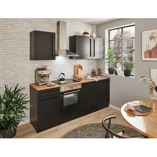 BASIC by Balculina Küchenzeile Jazz 220 cm schwarz