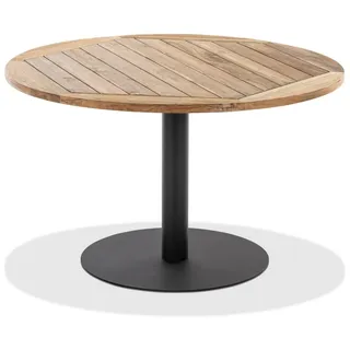 Klapptisch Bistro anthrazit rund - 125 cm rund Teak natur