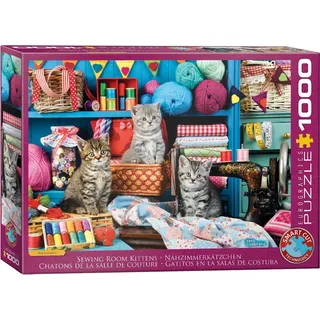 Eurographics Puzzle Katzen im Nähzimmer, 1000 Teile, 68 x 48 cm, 6000-6020