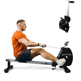 Mobiclinic Mobiclinic® Fitness, Rudergerät, Rowfit, 8 widerstandsstufen, Geräuschlos, Magnetischer Widerstand, LCD-Monitor, Handy-ständer, Bis zu 120 kg, 6kg schwungrad, Home Gym