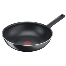 Tefal 28 cm große Wokpfanne, 6 bis 8 Personen, keine Induktion, Antihaftbeschichtung, widerstandsfähig, leicht zu reinigen, leistungsstark, Thermosignal, Hergestellt in Frankreich, Day By Day B56419AZ