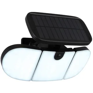 Globo Solarleuchte , Opal , Kunststoff , 14.8x15.3x27.9 cm , drehbar, Bewegungsmelder, mit Schalter , Lampen & Leuchten, Außenbeleuchtung, Solarleuchten