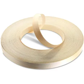WoodPress® Kantenband aus Echtem Birke, 22 mm, 50 m, zum Aufbügeln, Vorgeklebt für Heimwerker, Holzleisten, Schreibtisch, Schrank, Tür, Möbelrestaurierung