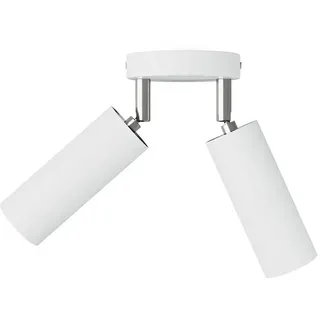 Creative Cables Mit Bulb 2-flammig Lampe Mit Tub-e14 Schirm Und Runder Rosette- - Matte White - One Size