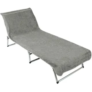 Zollner Strandtuch, 75x215 cm, 100% Baumwolle, Grau , Textil , 75x215 cm , Oeko-Tex® Standard 100 , Heimtextilien, Badtextilien, Strandtücher