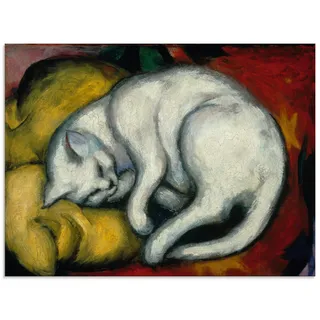 Artland Glasbild »Die weisse Katze. 1912« Haustiere 1 Stk. tlg. in verschiedenen Größen, weiß