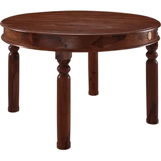 MASSIVMOEBEL24.DE Esstisch rund 100x100x76 Akazie lackiert OXFORD #331 - Dunkelbraun