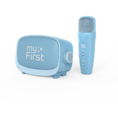 MYFirst Voice 2 Tragbares interaktives Mikrofon und kabelloser Lautsprecher, Blue