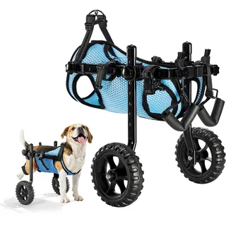 Vevor Hunderollstuhl für Hinterbeine Hundewagen 10 kg Blau S