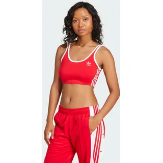 adidas Adicolor 3-Streifen Bustier - Better scarlet, / White - L