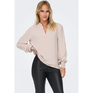 Only Onlmette V-Neck LS Smock Top Beige S