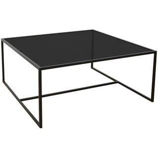 Novel Couchtisch , Schwarz , Metall, Glas , quadratisch , eckig , 80x36x80 cm , Wohnzimmer, Wohnzimmertische, Couchtische, Couchtische Glas