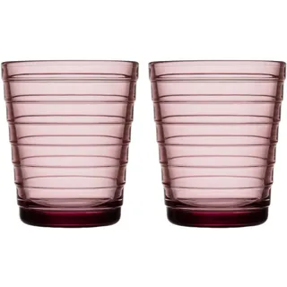 Iittala Glas Set 2-teiliger Aino Aalto aus Glas, in der Farbe Violett, Größe: Abmessungen: 7,6x7,6x9 cm, 1070437
