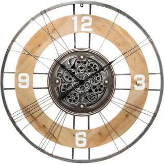 Wanduhr mit Deko-Mechanismus LANA, Ø 90 cm - Beige