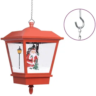 vidaXL Weihnachts-Hängelampe LED-Licht und Weihnachtsmann Rot 27×27×45 - Rot