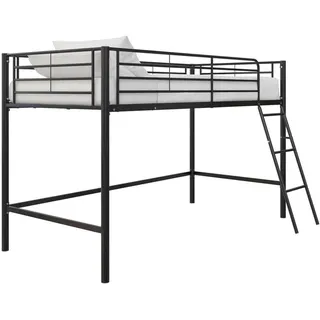 Mid.you Hochbett , Schwarz , Metall , 207x129x130 cm , Lattenrost , Babymöbel & Kindermöbel, Kinderzimmer & Jugendzimmer, Kinderbetten, Hochbetten