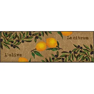 Wash+Dry Wash & Dry Fußmatte Le Citron 60 x 180 cm Polyamid Beige