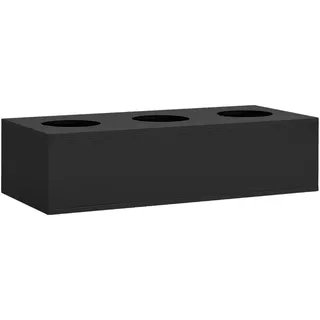 Büro-Blumenkasten Anthrazit 90x40x23 cm Stahl - Grau